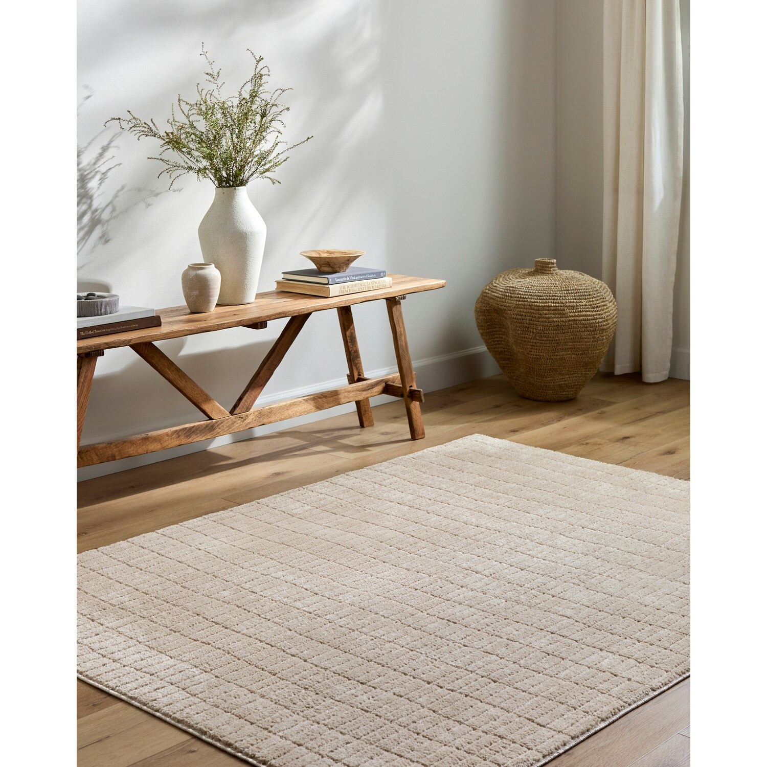 Livabliss x Our PNW Home Cascade Global Striped Area Rug - 7'10" x 10' - Light Brown | Overstock