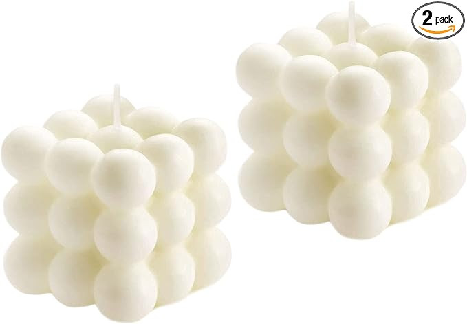 Bubble Candles, Vanilla Scented Aesthetic Bubble Cube Candle, Floating Shelves Cool Shaped Soy Ca... | Amazon (US)