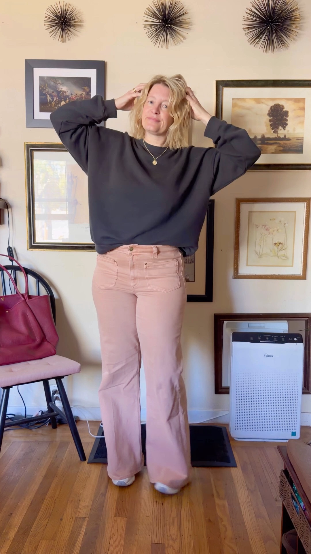 simple, quick, comfy everyday style 

top xl
shirt ants large long 
shoes 8



#LTKOver40 #LTKmomlife #LTKMidsize