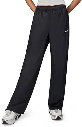 Nike Women's Sportswear Classic Mid-Rise Open-Hem Pants | Amazon (US)