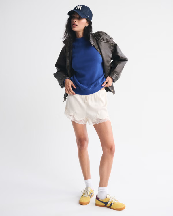 Women's Sunday Mockneck Crew | Women's Tops | Abercrombie.com | Abercrombie & Fitch (US)