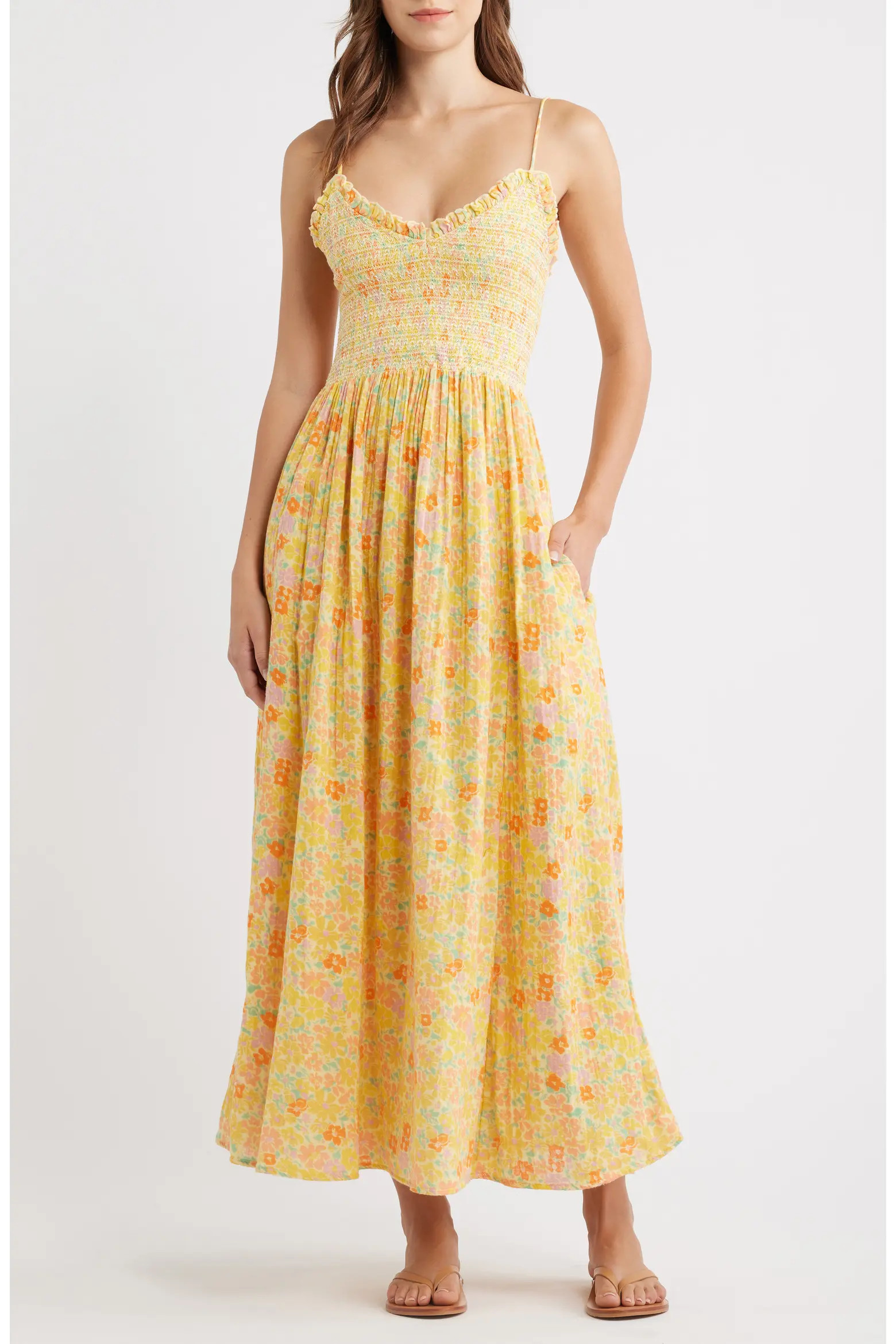 Sweet Nothings Floral Print Sleeveless Maxi Sundress (Women) | Nordstrom | Nordstrom