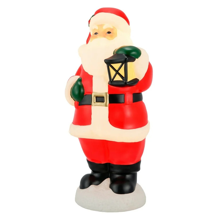 Light-Up Christmas Red and White Santa Blow Mold, 24 in, by Holiday Time - Walmart.com | Walmart (US)