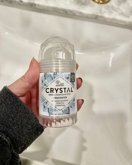 My favorite natural deodorant!! I have been trying every natural deodorant and they just had not worked until I was introduced to Crystal. Has no scent but keeps you sweat free forever. Put it on when wet after you get out of the shower or wet the top and apply.

#LTKfitness #LTKbeauty #LTKfindsunder50