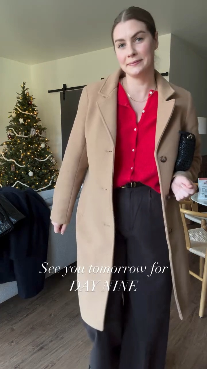 Day EIGHT of 25 Days of Midsize Outfits ♥️

Loving how many outfits you can create with one red sweater! The brown + red together— chefs kiss 🤌

Earrings + trousers: @madewell 
Belt + sweater: @sezane 
Flats: @thefryecompany 
Bag: @shopclarev
Tan coat: @abercrombie 

Midsize holiday outfits | midsize winter outfits | Sezane sweater | red sweater outfit | how to wear trousers #midsizefashioninspo #midsizeoutfit #midsizedfashion #sezanelovers #sezane #madewell #clarev