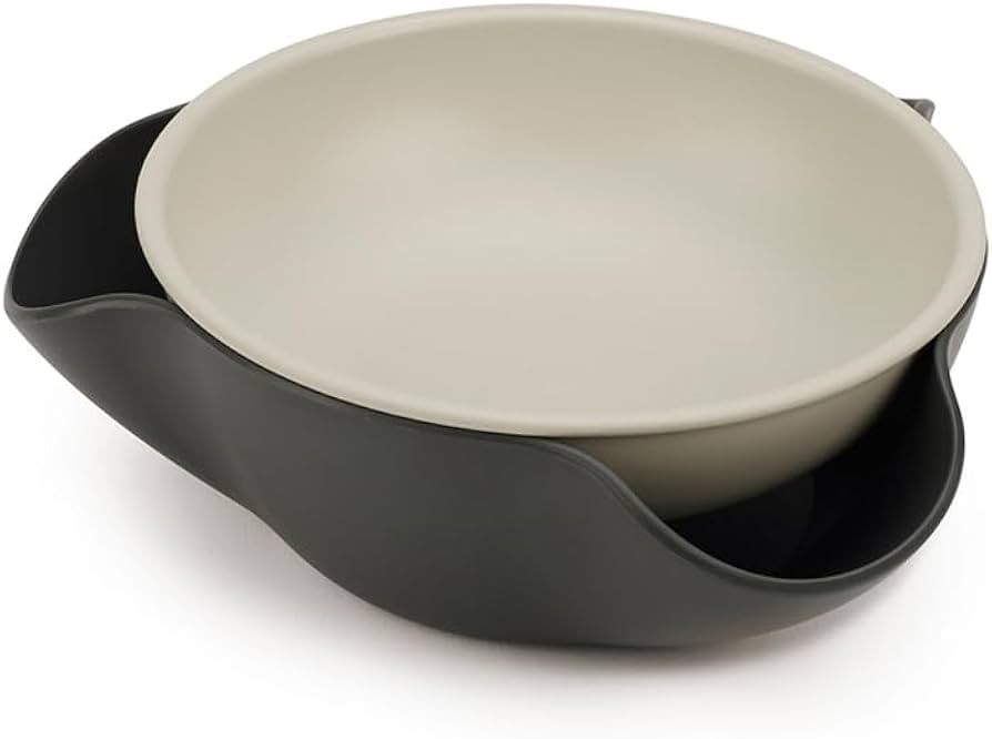 Joseph Joseph Double Dish Pistachio and Snack Serving Bowl, Gray with Food Waste Compartment- Gre... | Amazon (US)