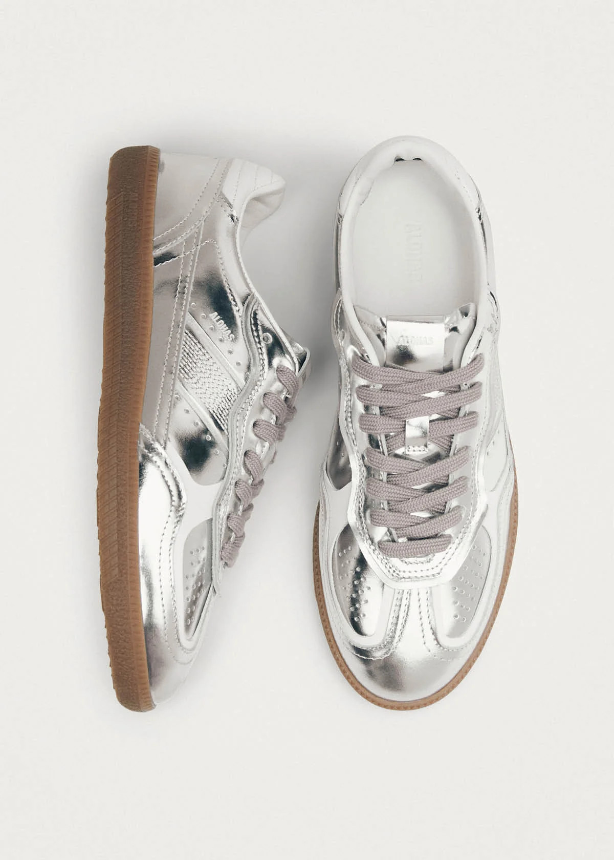 Tb.490 Rife Shimmer Silver Cream Leather Sneakers | ALOHAS (Global)