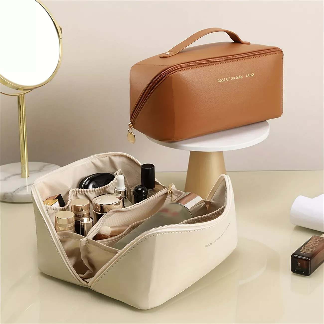 Portable Simple Plaid Cosmetic Bag, Lightweight Storage Makeup Bag, Travel  Organizer - Temu
