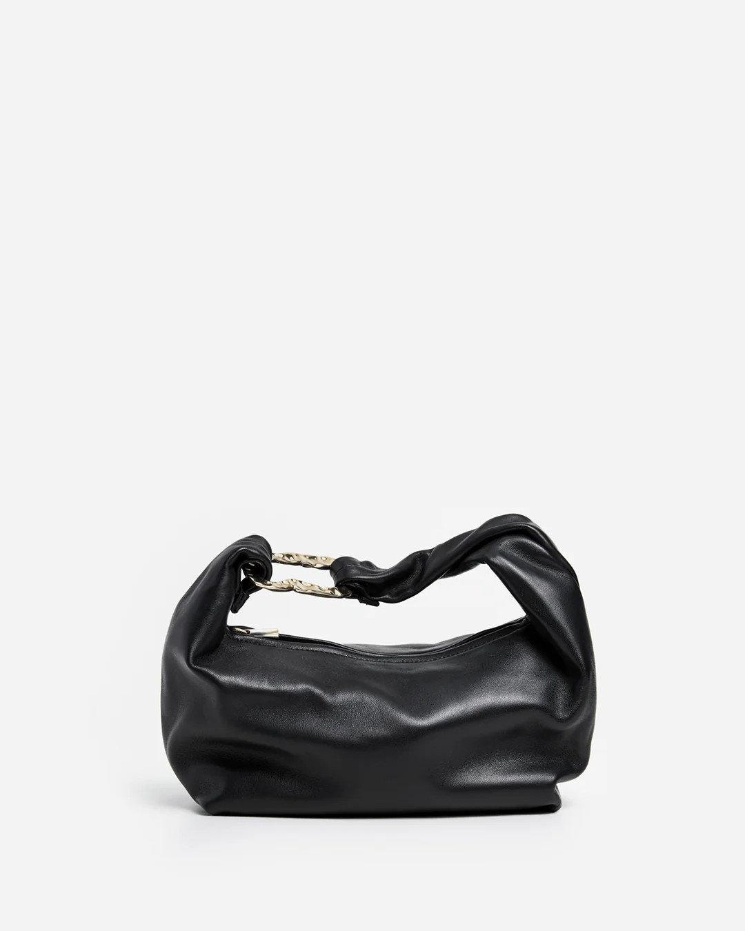 Amanda Shoulder Bag Leather Black | Flattered