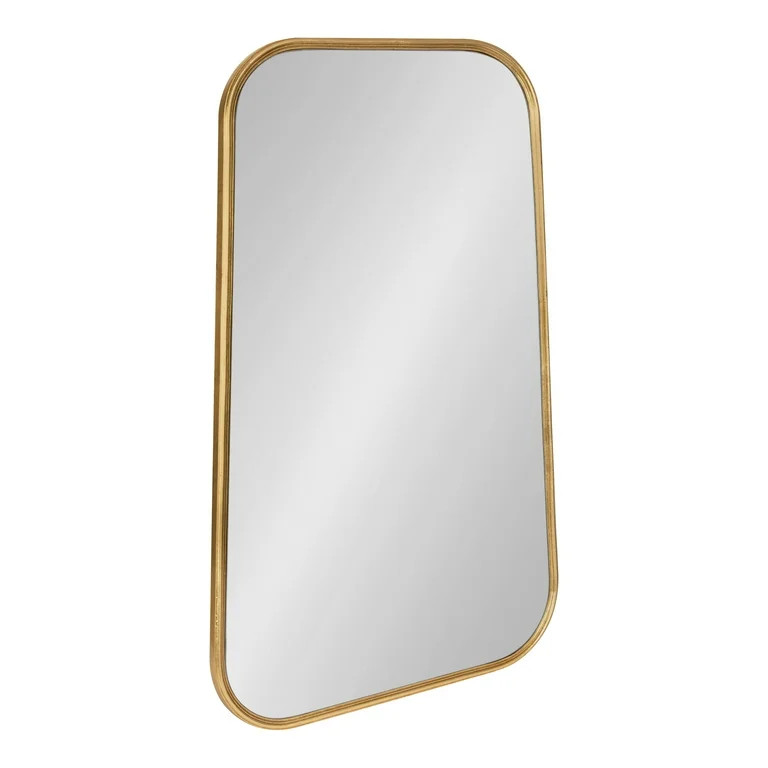 Kate and Laurel Caskill Wall Mirror, 20 x 32, Gold, Decorative Cowbell Inspired Mirror with Oblon... | Walmart (US)
