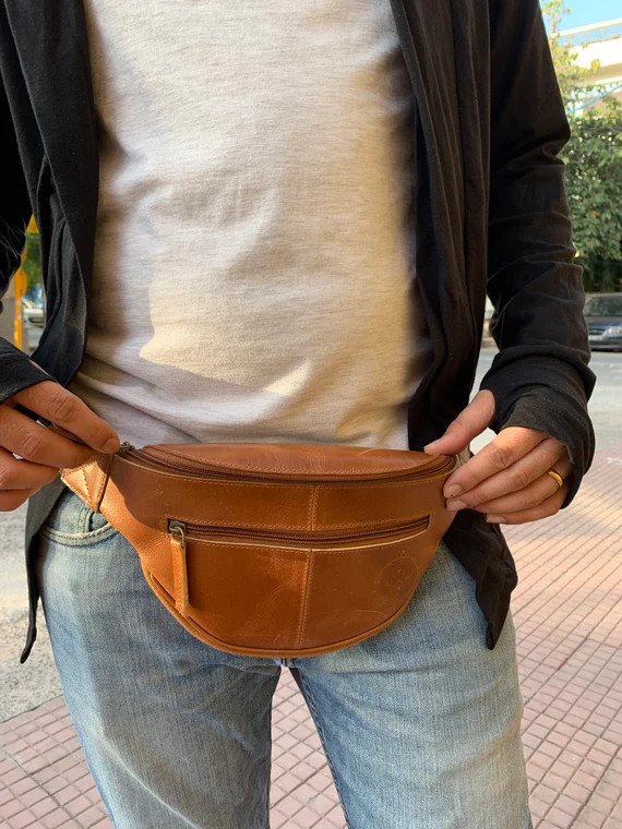 Personalized Handmade Leather fanny pack, hip pack, belt pouch, unisex waist bag with adjustable ... | Etsy (US)