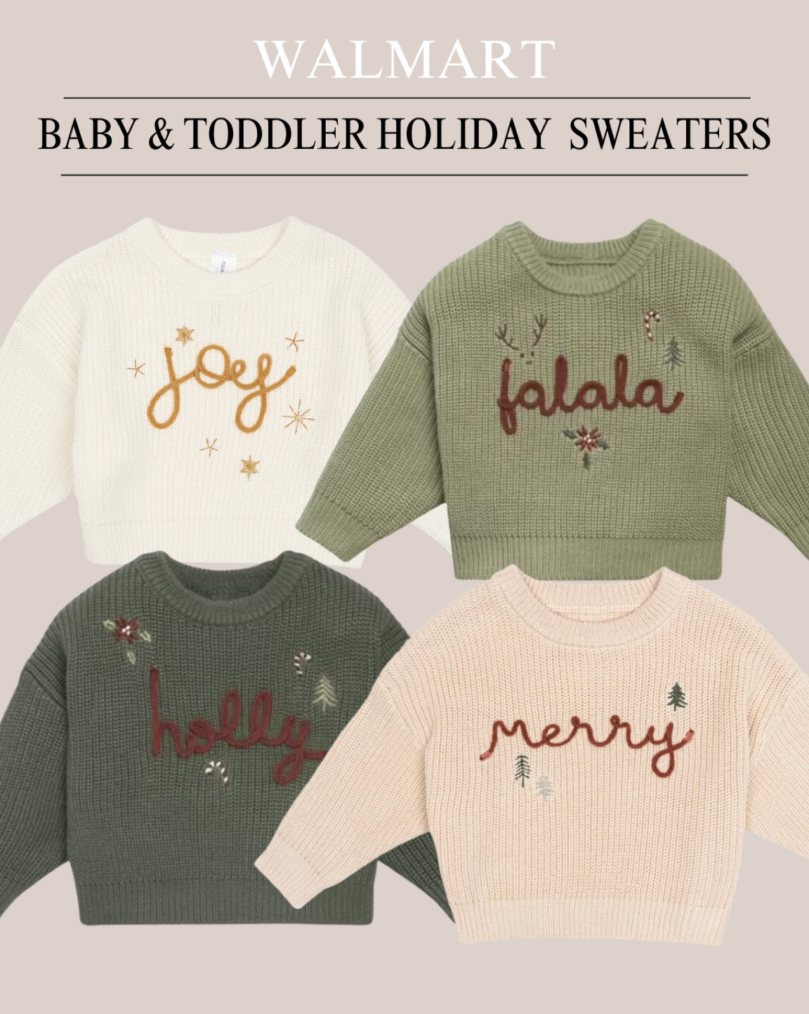 Adorable and super affordable holiday embroidered sweaters for baby + toddler ✨🎄 

#LTKBaby #LTKHoliday #LTKKids