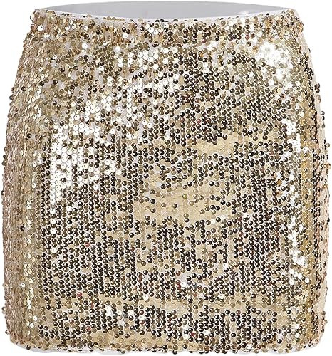 MakeMeChic Sparkly Sequin Mini Skirt High Waist Glitter Bodycon Party Night Out Skirts Rave Party... | Amazon (US)