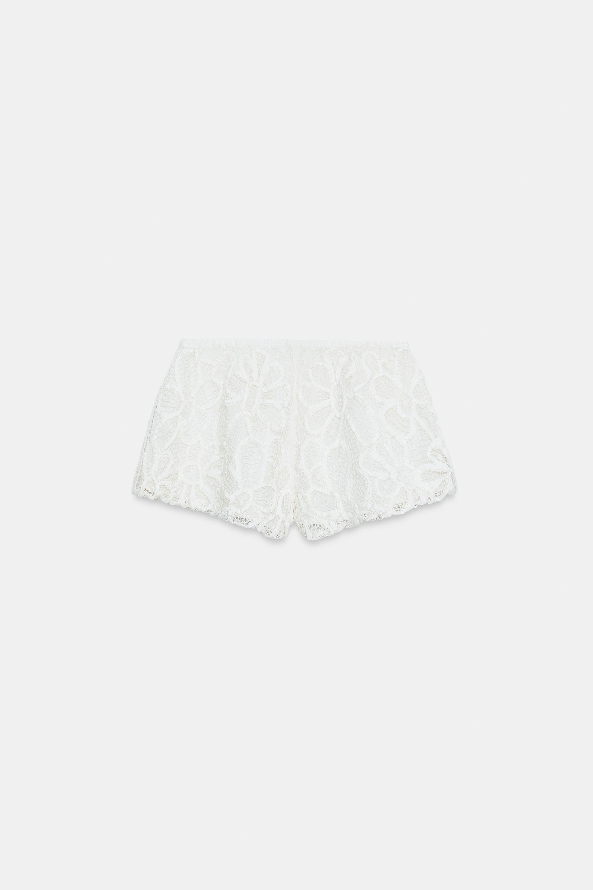 ZW COLLECTION EMBROIDERED SHORTS | Zara UK