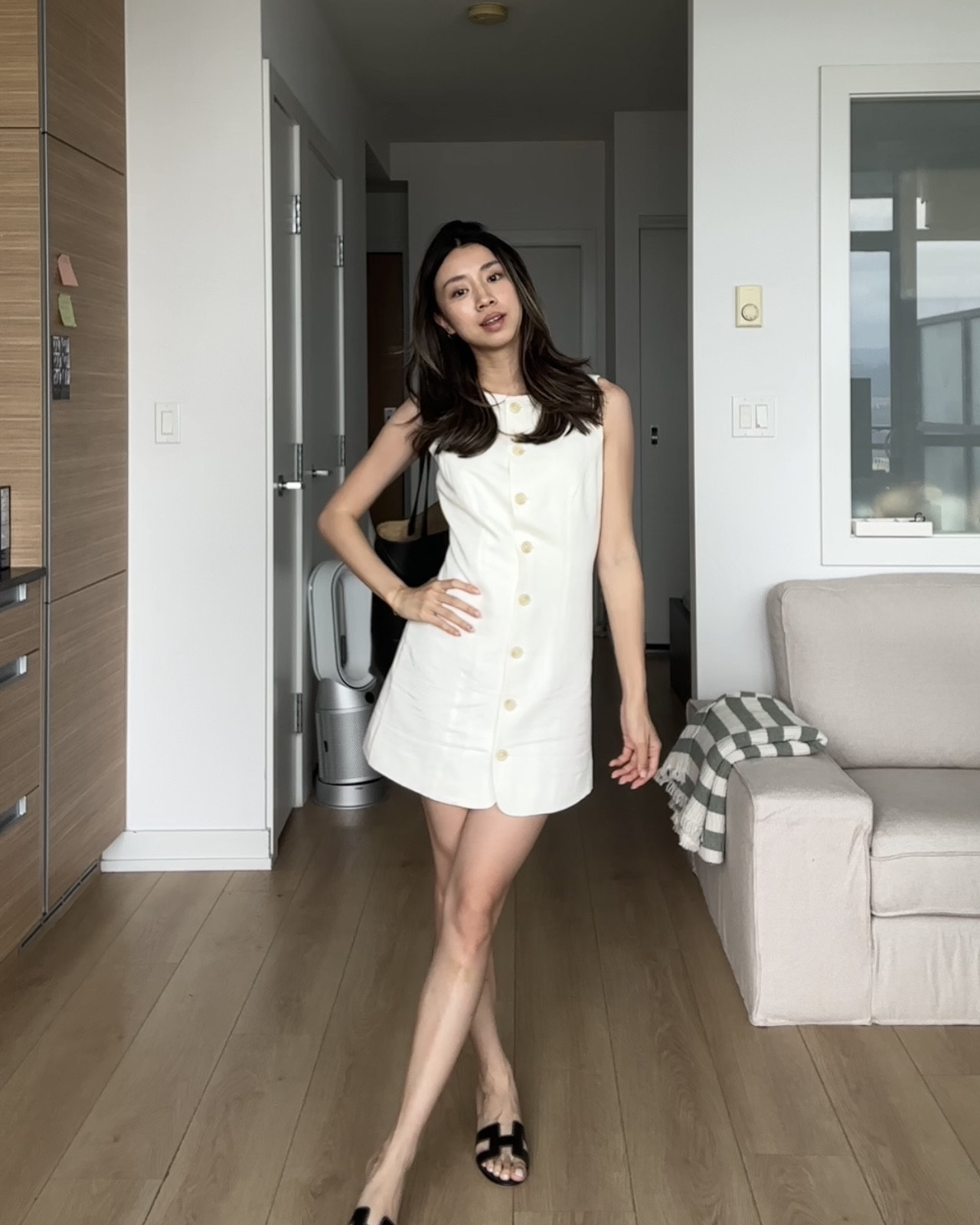 cutest little white dress by L’Academie via Revolve! Perfect for summer dates, picnics, office days, or even happy hour. 

I’m wearing XS and it lands mid-thigh, definitely not mini and long enough for business casual settings. 

Paired it with Hermes Oasis Sandal, linking a similar/affordable dupe by Steve Madden below. 

#LTKsummer #LTKworkwear #LTKbacktoschool