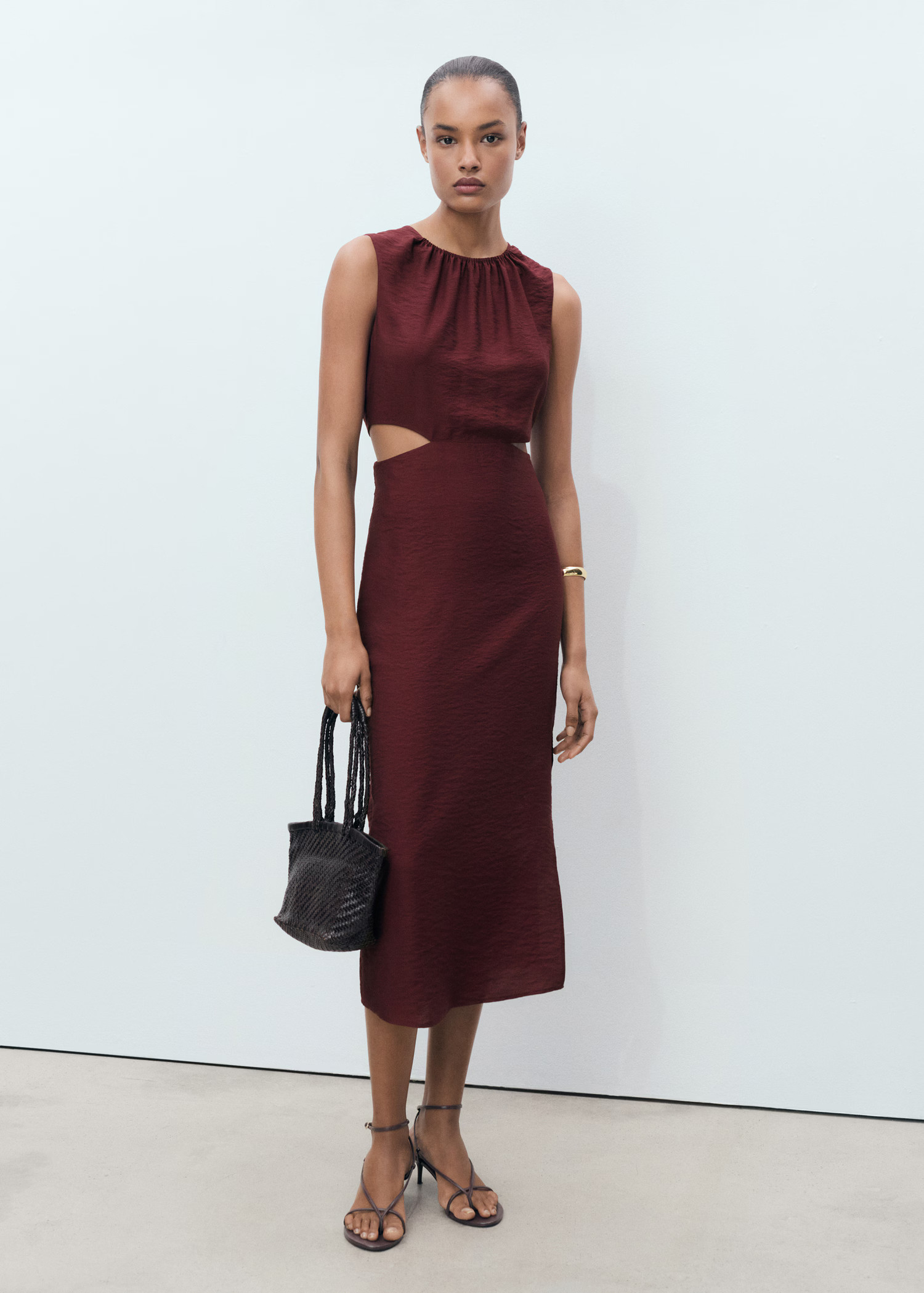 Midi-dress with cut-out | Mango (US/MX/AU)