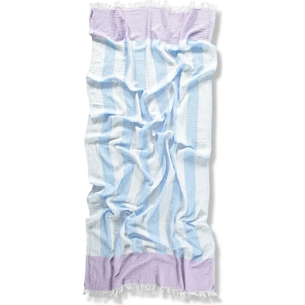 Hat Attack Stripe Turkish Towel in Pale Blue/cream/lilac at Nordstrom | Nordstrom