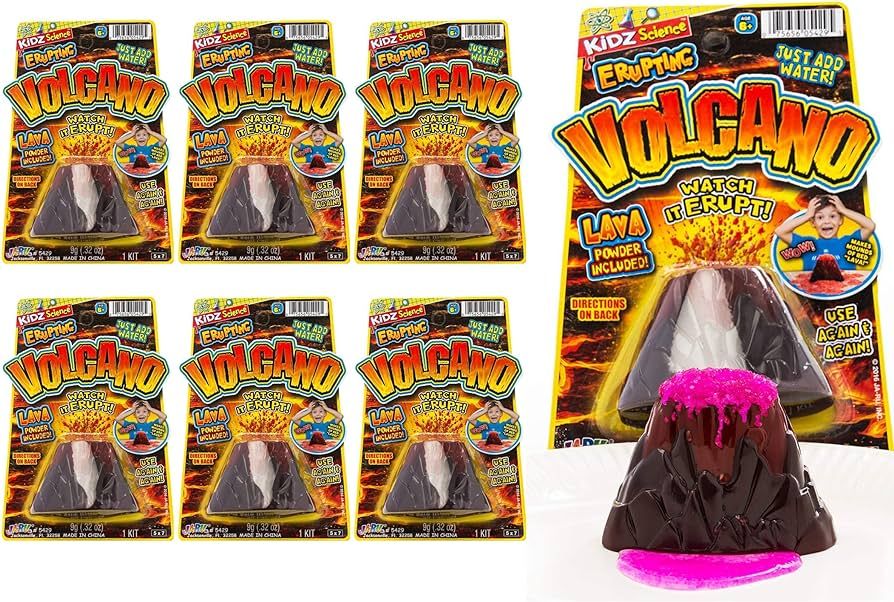 Kidz Science Erupting-Volcano Science Kit (6 Pack). Preschool Learning, Lab Experiment Science To... | Amazon (US)