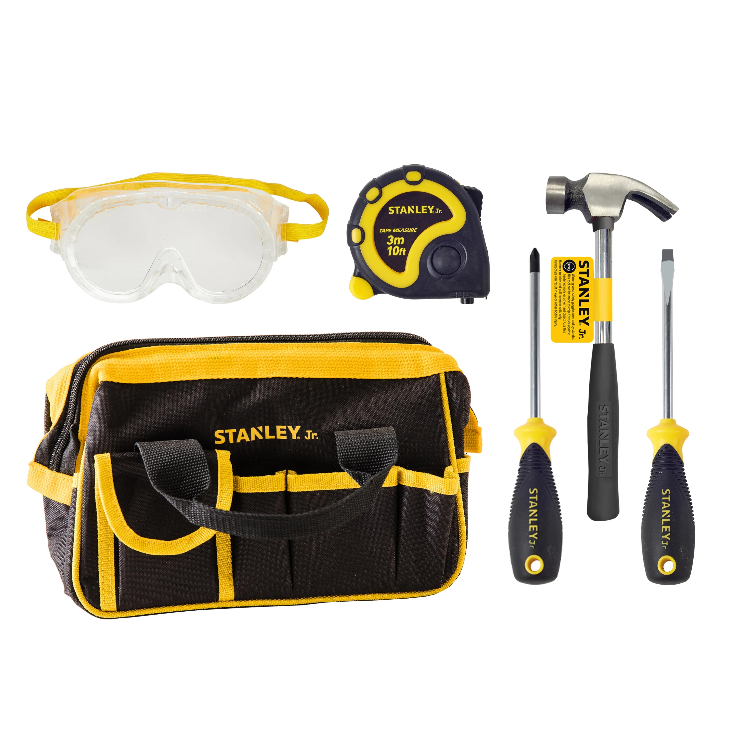 STANLEY Jr 5 Pieces Tool Set and Tool Bag For Kids - Walmart.com | Walmart (US)