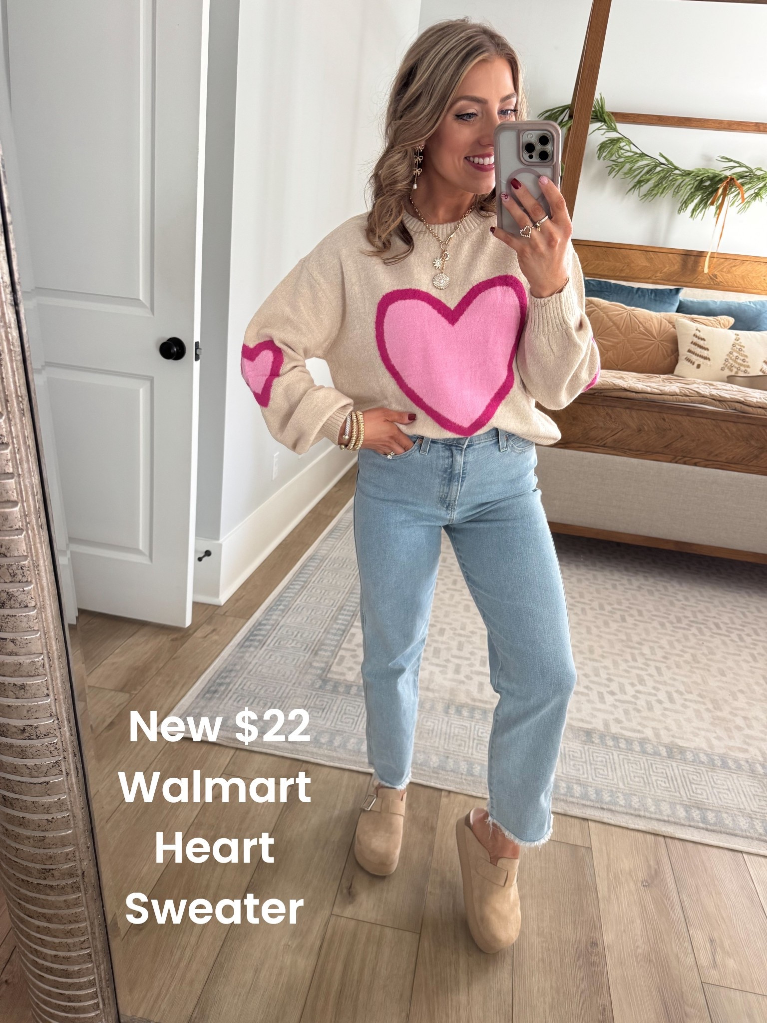 This new Walmart heart sweater is the cutest statement knit and it’s only $22 💕😍 The oversized heart detail makes it feel fun, feminine, and perfect for Valentine’s Day and everyday wear. It’s cozy without being bulky and so easy to style casually with jeans or dressed down with sneakers for mom life and errands.

I styled it with classic Walmart jeans and comfy sneakers for an effortless, affordable outfit you’ll wear on repeat. This sweater is such a good example of Walmart fashion that looks boutique-inspired but stays budget-friendly.

✨ Outfit details:
• Walmart heart sweater – $22
• Soft, cozy knit
• Perfect for Valentine’s Day & beyond
• Easy everyday styling
• Affordable head-to-toe Walmart look

Linked in LTK + Walmart — this one will go fast 💗

#WalmartFashion #WalmartFinds #WalmartStyle #HeartSweater #ValentinesOutfit #AffordableFashion #BudgetStyle #CasualOutfit #EverydayStyle #MomStyle #LTKFinds #WalmartNewArrivals #CuteAndCozy