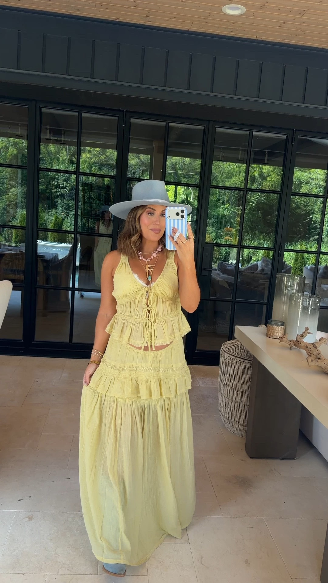 Outfit for CMA fest — Wearing an xs in this free people maxi skirt set — added a bralette under! My boots and hat are old, but will link similar. Accessories linked as well! 

Currently 24 weeks pregnant 

Maxi skirt, set, summer outfit, maternity, bump friendly, summer set, vacation outfit

#LTKootd #LTKmomlife #LTKBump