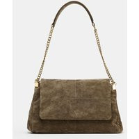 Zara - Leather Shoulder Bag With Flap - Woman | Zara UK