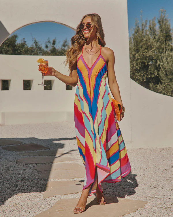 Grasse Border Print Maxi Dress | VICI