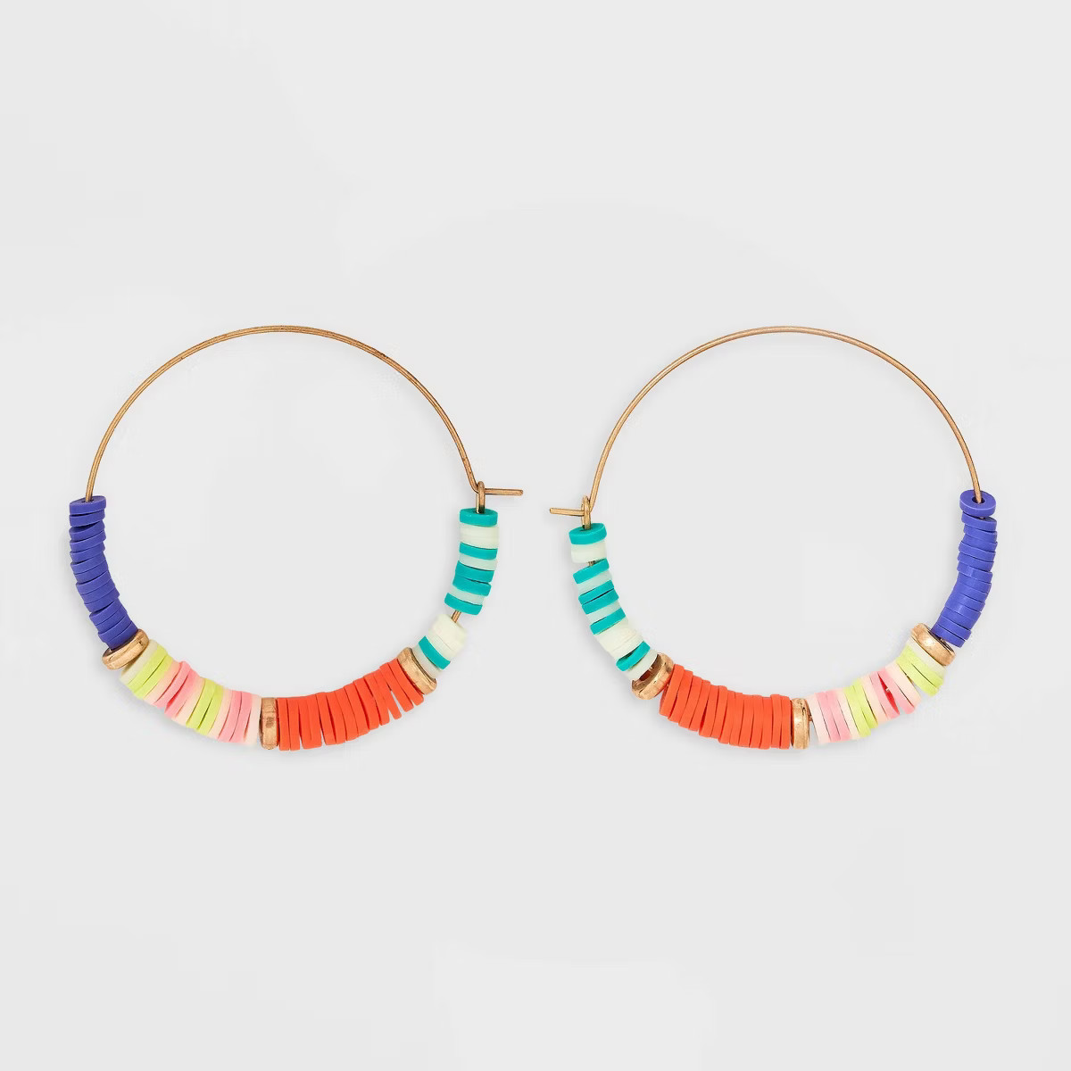Disc Beaded Hoop Earrings - Universal Thread™ | Target