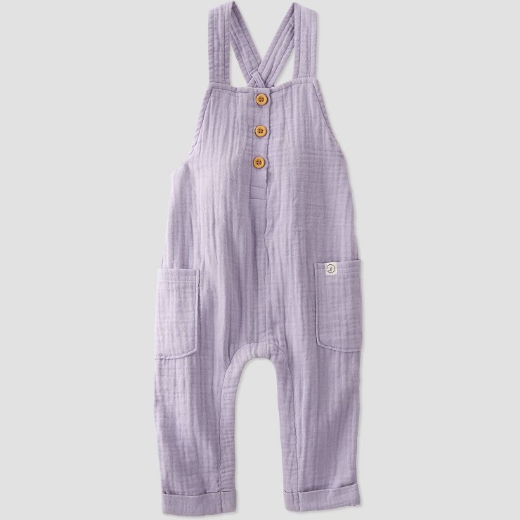 little Planet By Carter's Baby Rain Gauze Overalls - Lilac Purple | Target