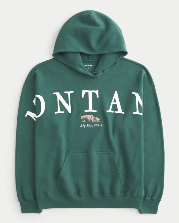 Oversized Montana Graphic Hoodie | Hollister (US)