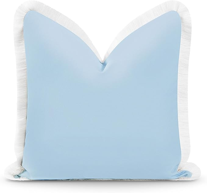 Hofdeco Premium Coastal Hampton Style Patio Indoor Outdoor Pillow Cover Only, 20"x20" Water Resis... | Amazon (US)