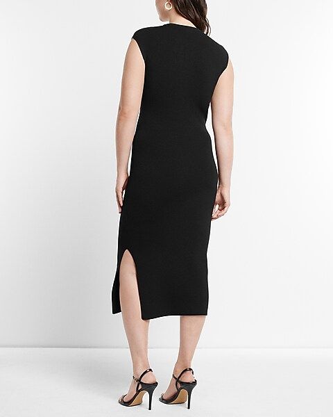 Cap Sleeve Ribbed Sheath Maxi Sweater Dress | Express