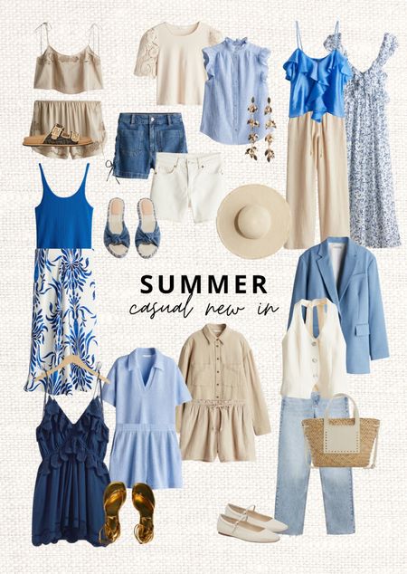 Love these casual summer looks! All new arrivals and such a pretty blue and neutral mixture 😍

‼️Don’t forget to tap 🖤 to add this post to your favorites folder below and come back later to shop

Make sure to check out the size reviews/guides to pick the right size

Casual summer outfit, summer look, holiday look, holiday outfit, summer co ord, denim shorts, white denim shorts, pull on pants, ruffled top, beach outfit, floral dress, cropped jeans, cream waistcoat

#LTKStyleTip #LTKSeasonal
