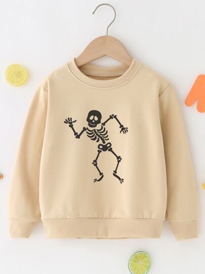 Toddler Boys Skeleton Print Sweatshirt | SHEIN