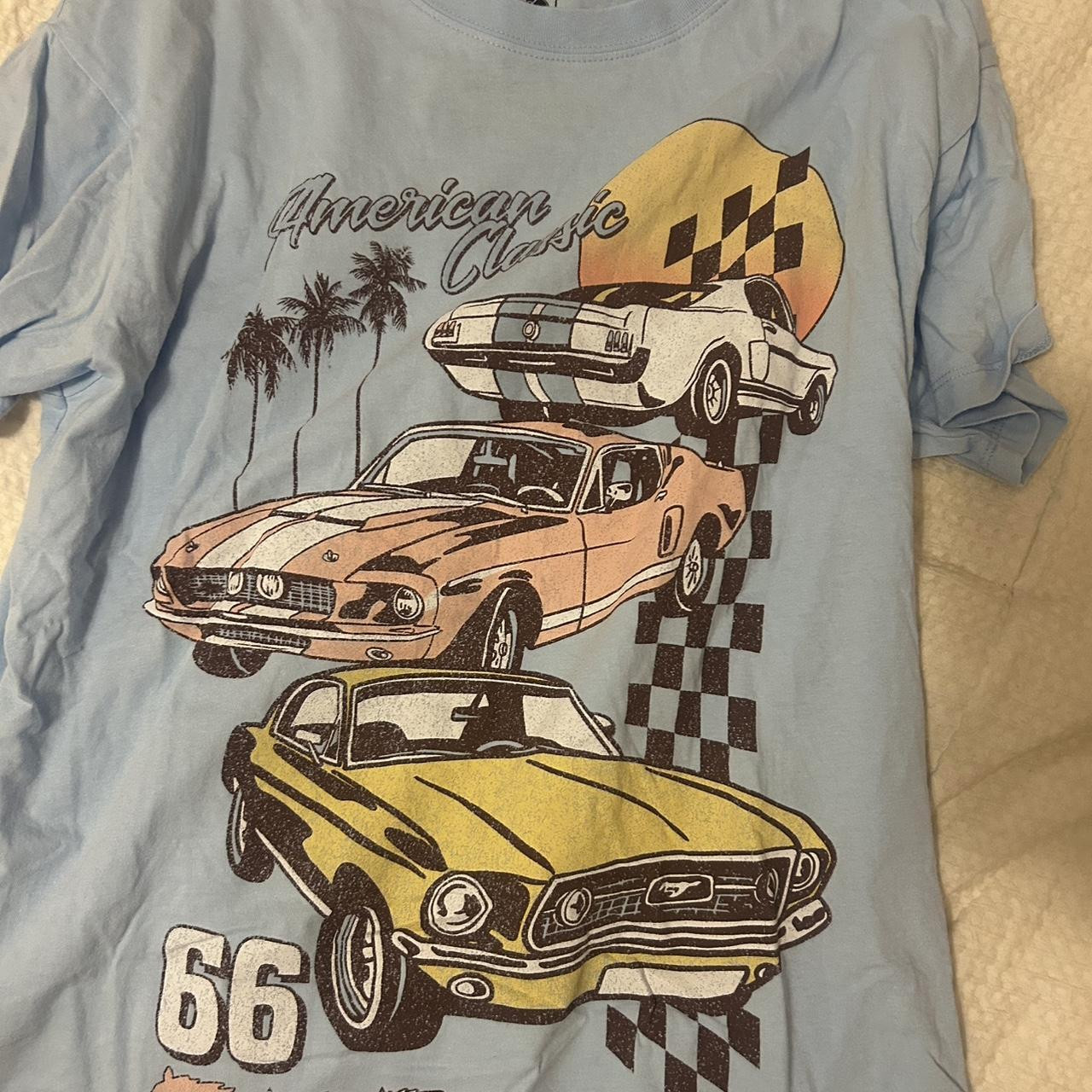 Ford Women's T-shirt - Blue/Multi - XS | Depop US
