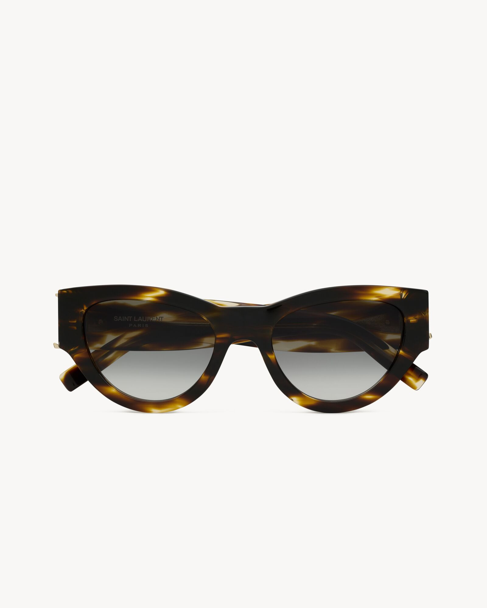 tortoiseshell SUNGLASSES WITH THICK ACETATE FRAMES AND NYLON gradient LENSES. | Saint Laurent Inc. (Global)