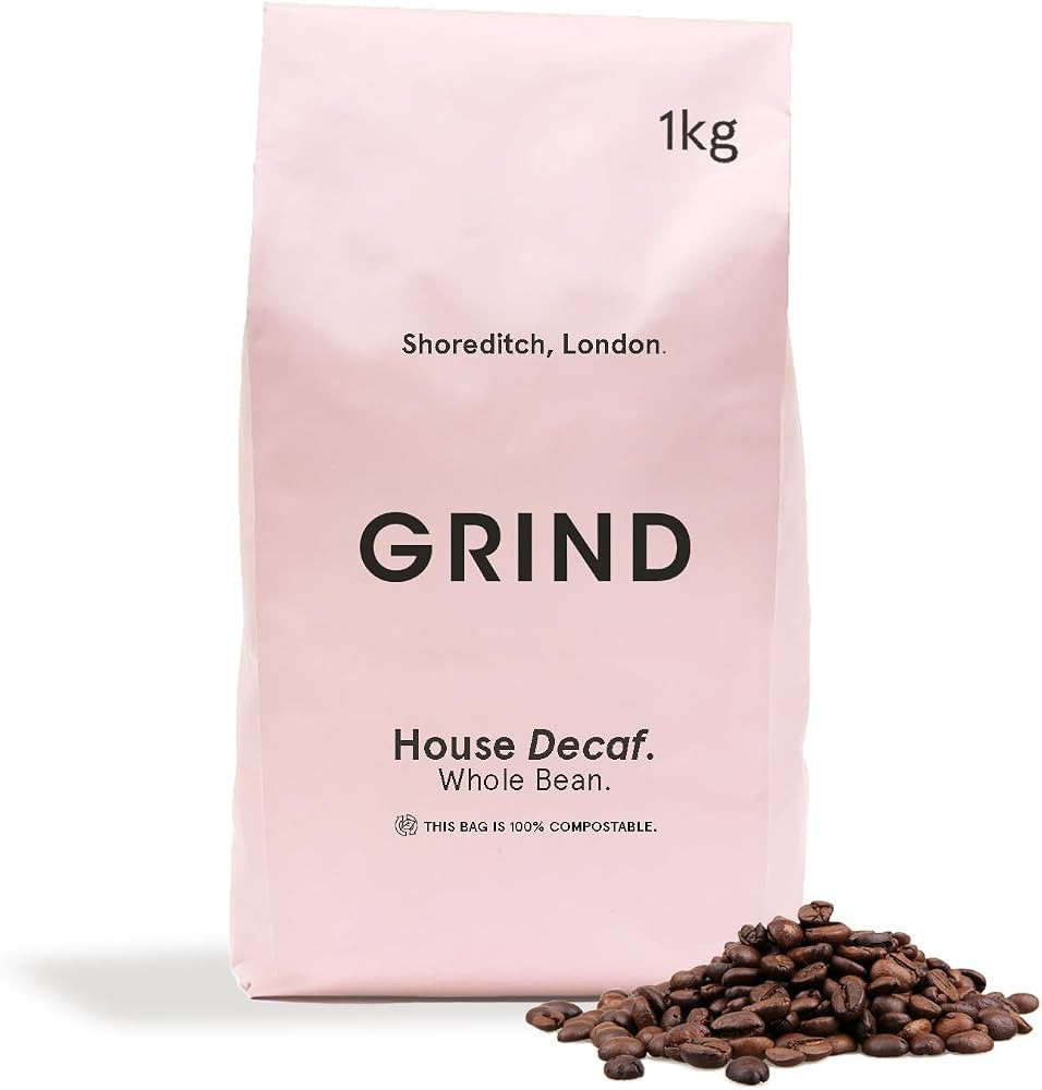 Grind Decaf House Blend Specialty Coffee Beans \u2013 1kg Bag \u2013 Natural Decaffeination Proce... | Amazon (UK)