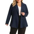 Agnes Orinda Women' s Plus Size Blazer Lapel Work Double Breasted Jacket Blazers 2023 | Walmart (US)
