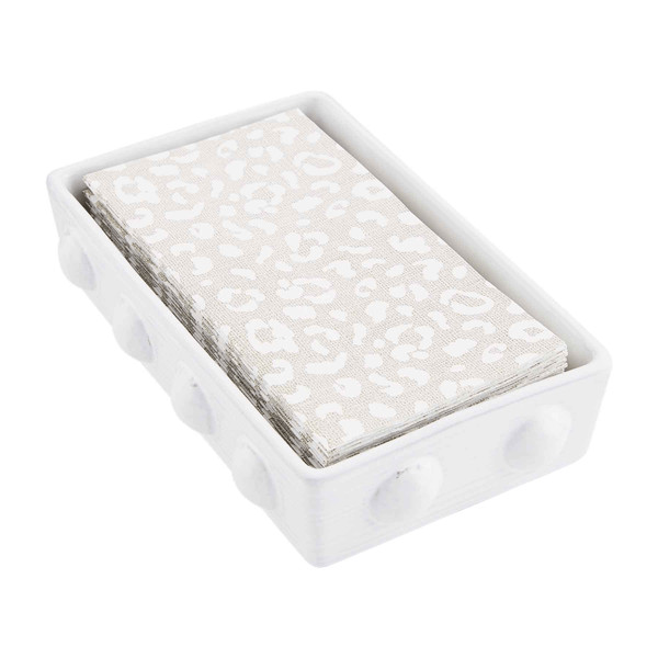 Leopard guest towel caddy set | Mud Pie