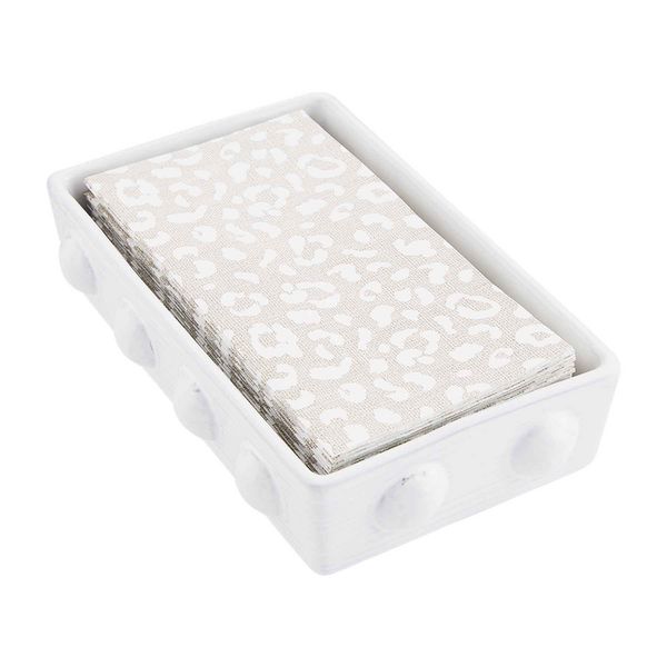 Leopard guest towel caddy set | Mud Pie