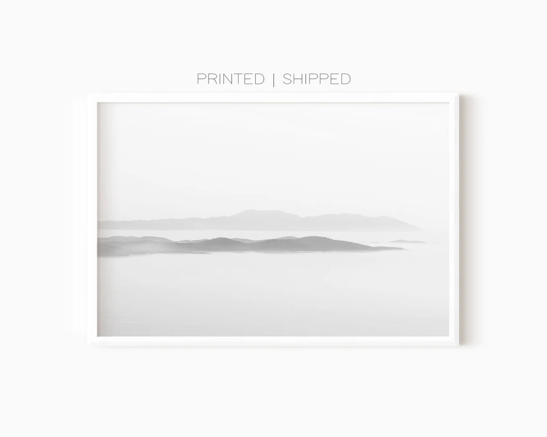 Minimal Landscape Photography Coastal Scenery Print Horizontal Wall Art Printed Poster - Etsy Can... | Etsy (US)