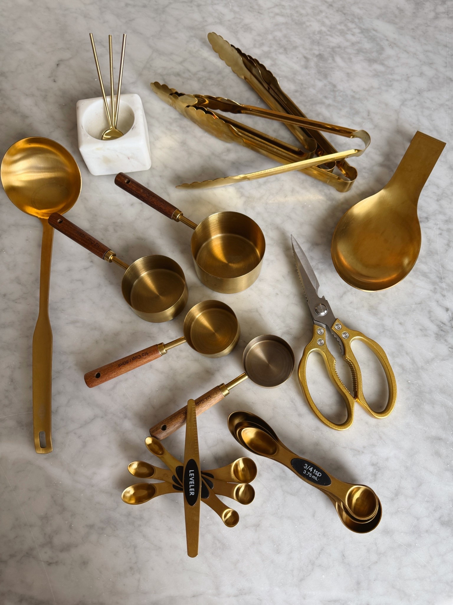 There’s no reason you’re cooking gadgets can’t be pretty too!! 

Try it out and I bet you’ll cook more!!

Love these gold cooking utensils!! 

#amazon #weddingregristry #goldmeasuringcups #goldmeasuringspoons #aesthetickitchen 


#LTKfoodie #LTKHome