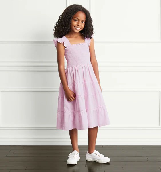 The Tiny Ellie Nap Dress - Bubblegum Gingham | Hill House Home