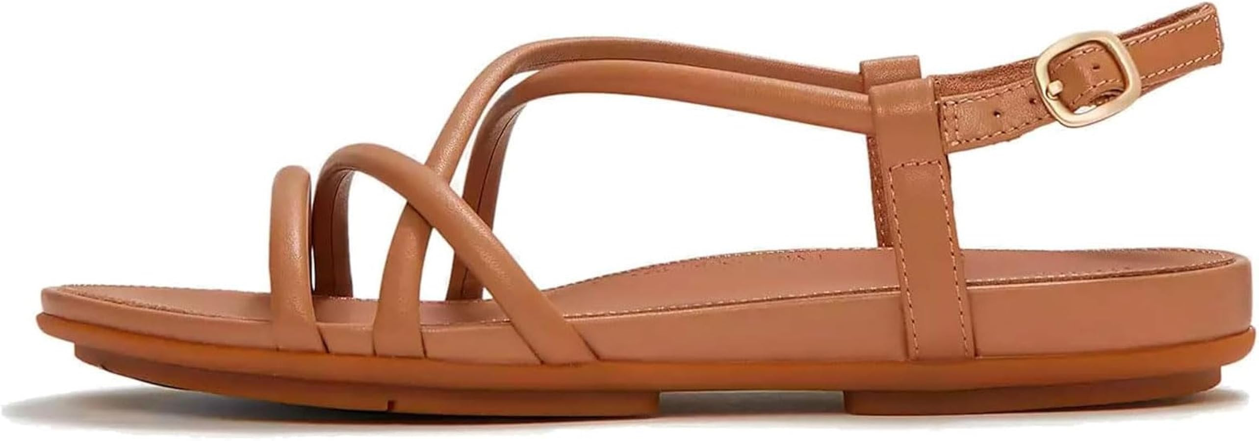 FitFlop Women's Gracie Leather Back-Strap Sandals - Elegant Strappy Flats with Dynamicush Cushion... | Amazon (US)