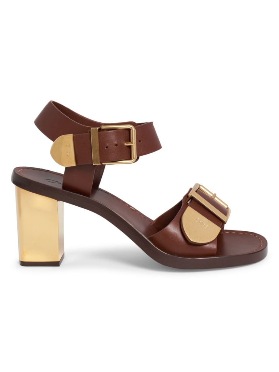 Chloé Rebecca 73MM Leather Sandals | Saks Fifth Avenue