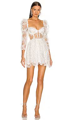 For Love & Lemons Tayla Mini Dress in White from Revolve.com | Revolve Clothing (Global)