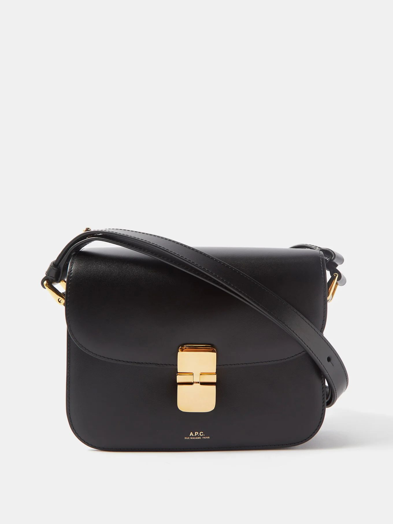Grace small smooth-leather shoulder bag | A.P.C. | Matches (UK)