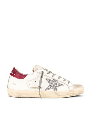 Golden Goose X REVOLVE Superstar Sneaker in White, Burgundy, Silver & Ice from Revolve.com | Revolve Clothing (Global)