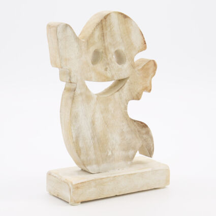 Wooden Ghost Halloween Decoration 21x13.5cm | TK Maxx
