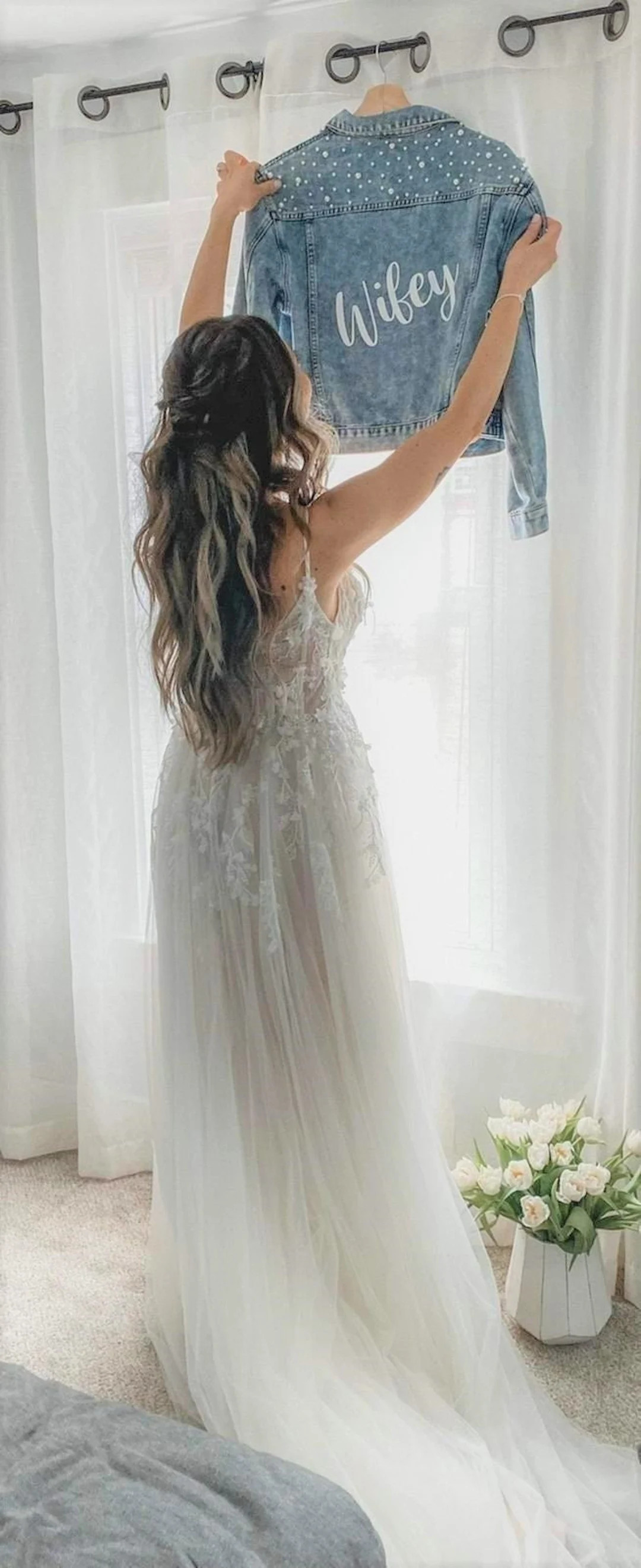 Bridal Denim Jacket, Mrs Pearl Jeans Jacket, Honeymoon gift, Custom Denim Jacket, Just Married Ja... | Etsy (US)